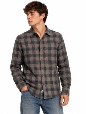 Jack & Jones Long Sleeves Buttoned Plaid & White Speckeld design - XL